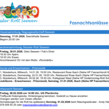 Fasnachtsanlässe 2026